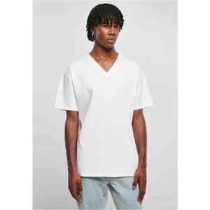 Urban Classics - Organic Oversized V-Neck Heren T-shirt - XL - Wit