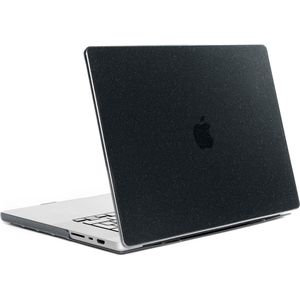 Selencia Transparante Glitter Laptop Cover - Geschikt voor MacBook Air 15 inch (2023) / Air 15 inch (2024) M3 chip / Air 15 inch (2025) M4 chip - A2941 / A3114 / A3241 - Zwart