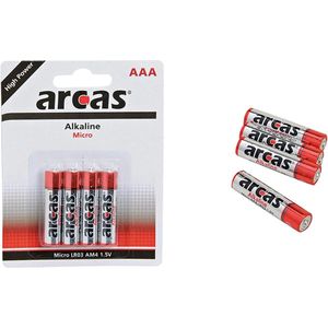Batterij Arcas Alkaline Micro AAA (4 st.)