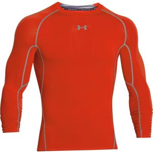 Under Armour - Compressie Shirt - Heatgear - Armour - LS Compression Shirt - Oranje - Volwassenen - 3XL