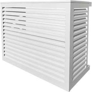 Alixo - Airco Omkasting Buitenunit - Warmtepomp Omkasting - Medium 109x67x84,5cm - Gelakt Aluminium - Geluidsdempende werking