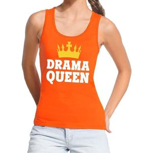 Oranje Drama Queen tanktop / mouwloos shirt  voor dames - Koningsdag kleding XL