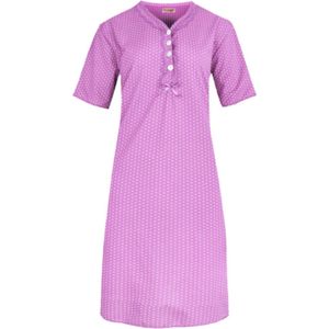 Dames nachthemd korte mouw met stippen 6500 L roze