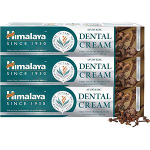 Himalaya Ayurvedic Clove Essential Oil Tandpasta - 3 x 100g - Tandpasta Met Kruidnagel - Fluoride Vrij - Vegan -Tandpasta Voordeelverpakking