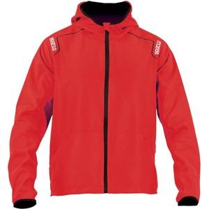 Sparco WILSON Windstopper - Windbestendig Jack met Lichtgewicht Waterafstotende Capuchon - XL - Rood