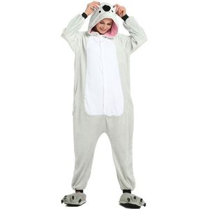 Koala Onesie Pak Kostuum Outfit Huispak Jumpsuit Verkleedpak - Verkleedkleding - Halloween & Carnaval - SnugSquad - Kinderen & Volwassenen - Unisex - Maat XL voor Lichaamslengte (175 - 195 cm)