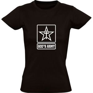 God's Army | Dames T-shirt | Zwart | Gods Leger | De Almachtige | Christendom