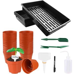 Plastic Plant Bloempotten - Kwekerij Potten en Zaailingen - 50 stuks