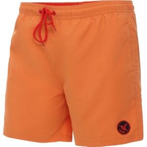 Ladeheid LA-LA40-128-SWS Heren Zwembroek - Zwemshorts - met zijzakken en achterzak - sneldrogend - met binnenslip van mesh - Koordsluiting - Polyester - Oranje - S