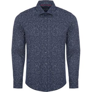 Casual Overhemd Print Lange Mouw Heren Carisma 8625 Blauw - XL