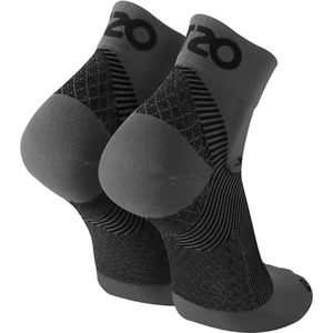 OS1st FS4 fasciitis plantaris korte compressie sokken maat S (34-37) – grijs – hielspoor – vermoeide voeten – pijn onder de voetboog – hielpijn – ademend – vochtregulerend – verkoelend - naadloos – antibacterieel