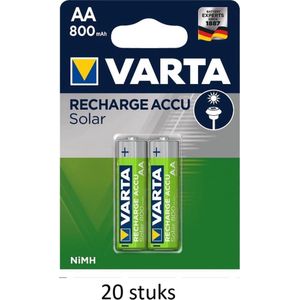 Varta Recharge Accu Solar AA 800mAh Blister 2 - 20 Stuks