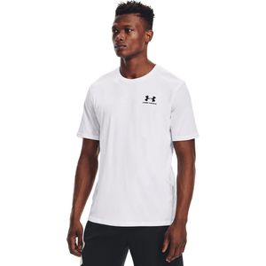 Under Armour UA M SPORTSTYLE LC SS Heren Sportshirt - Wit - Maat S