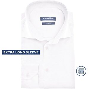 Ledûb modern fit jersey wit extra lange mouw