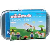 Ministeck Paarden 4in1 Plastic Doos 500 stukjes