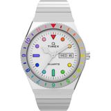 Timex Q Timex Rainbow TW2V66000 Horloge - Staal - Zilverkleurig - Ø 36 mm