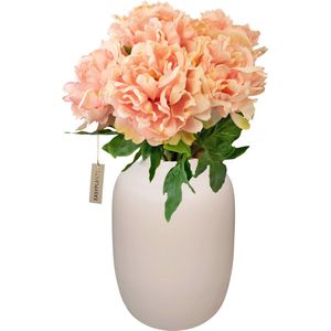 Kunstboeket - Easyplants - Peony Soft Pink 39 Cm - Zijde Kunstbloemen - Kunstboeketten
