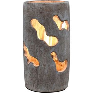 Ronde tafellamp Luc scotch | 1 lichts | beige / creme | keramiek | Ø 15 cm | 30 cm hoog | modern design