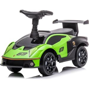 Lamborghini Loopauto - 1 tot 3 jaar - Opbergbox - met Toeter - Groen