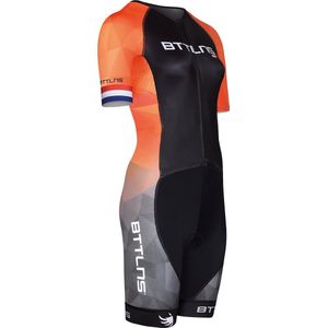 BTTLNS trisuit - triathlon pak - trisuit korte mouw dames - Typhon 2.0 SE - oranje - XL