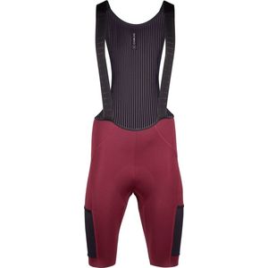 Nalini Heren Fietsbroek kort met bretels - Koersbroek - wielrenbroek Rood - GRAVEL BIB SHORT Red wine - M