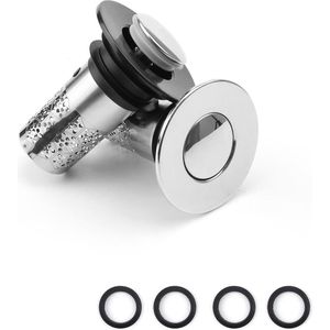 Pop-up wastafelventiel voor wastafel - 2 stuks, metalen zeef, sterkere afdichting - 60 x 75 mm, gladde drainage - keukenzeefafdichting .