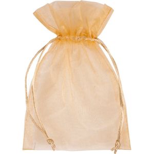 Organza Zakje - 7 x 9 cm - Cadeauzakje / Geschenkzakje / Juwelenzakje / Sieradenzakje – Goud