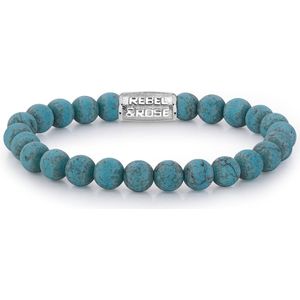 Rebel & Rose Stones Only Matt Turquoise Delight - 8mm RR-80043-S-17.5 cm