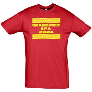 HEREN T-shirt Grand Prix Spa - Belgie - 2024 - MEDIUM - Rood