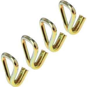 Ratchet Haak Heavy Duty Klauwhaken - Vervanging voor Rachet Tie Down Straps - Dubbele J Haak 38mm x 3000kg - 4 Pack