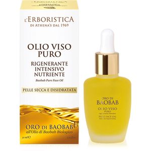 L’Erboristica - 30ml - Babobab Pure Face oil - Made in Italy - dermatologisch getest - Vegan - Fair Trade - 0% siliconen -