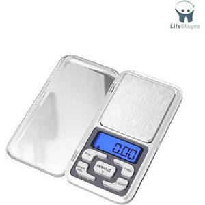 LifeStages - Milligram Weegschaal - Multifunctionele Mini-Weegschaal Met LED-Display En Tarrafunctie - Kleine Zakweegschaal Voor Voedsel - Juwelen - Medicijnen