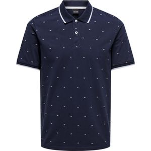 ONLY & SONS ONSMYRON LIFE REG SS DITSY POLO CS Heren Poloshirt - Maat L