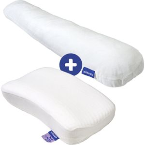 Mikoala - Sleep Better Set - Hi4 Deluxe en Body Pillow – 6 weken proefslapen – ontworpen door fysiotherapeut – Hoofdkussen – Lichaam kussen - Nekklachten - Rugklachten - Traag schuim – Hoogte verstelbaar – Rug- en Zijslapers | 53x35cm en 110cm
