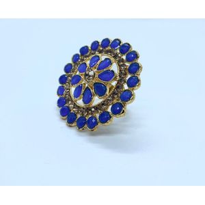 N3 Collecties Verstelbare Ronde Ringen - Blauw