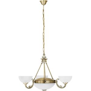 EGLO Savoy - Hanglamp - 3 Lichts - Ø740mm. - Brons - Wit