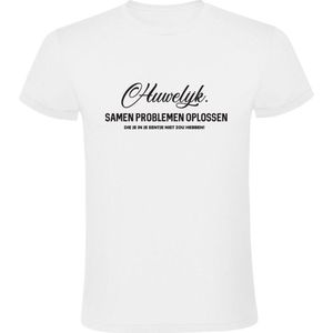 Huwelijk samen problemen oplossen die je in je eentje niet zou hebben! Heren T-shirt - nederland - dutch - stad - taal