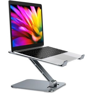 Laptopstandaard - inklapbaar ergonomisch - verstelbare hoogte - geventileerd - laptops compatibel met MacBook Air - tablets van 10-16 inch - grijs