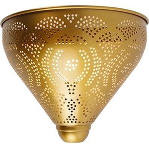 QAZQA Maruf,sinbad,zayn - Oosterse Wandlamp Voor Binnen - 1 Lichts - D 11.5 cm - Goud/Messing