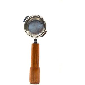Bezzera Portafilter bottomless houten handvat - zeefhouder accessoires - espressomachines - vorm 1