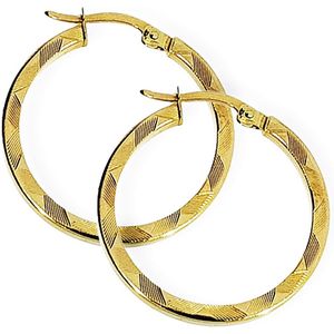 Gouden Oorringen 24 mm 2 mm 14 karaats - Star juwelier