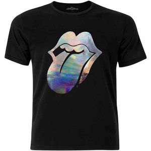 The Rolling Stones - Foil Tongue Heren T-shirt - M - Zwart