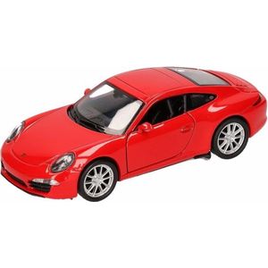 Speelgoed rode Porsche 911 Carrera S auto 1:36