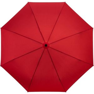 Opvouwbare paraplu, Stevig en Windproof - 2-delig metalen stok en frame -Rood rubber handvat