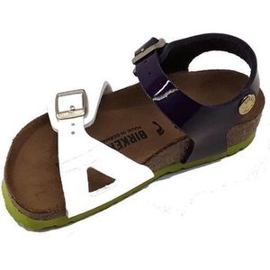 Birkenstock rio kids tropical wit lila smal 1003307, maat 25