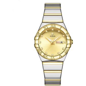 Borasi Majestueus Horloge | Zilver Goud | 30 M Waterproof| 5 Kleuren | Dag en Datum Aanduiding | Dames Horloges | Cadeau Voor Haar | Cadeau Voor Moeder | Moederdag Cadeau | Cadeau voor Dames