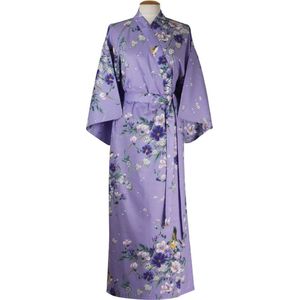 DongDong - Originele Japanse kimono - Katoen - Bloemen motief - L/XL