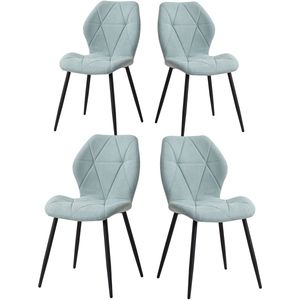 Eetkamerstoelset van 4 - Stoelen - Keukenstoel - Scandinavisch minimalistisch - Mint