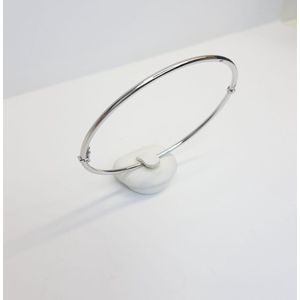Witgouden armband - 14 karaat - bangle - Fjory 50-A305802 - uitverkoop Juwelier Verlinden St. Hubert - van €859,- voor €729,-