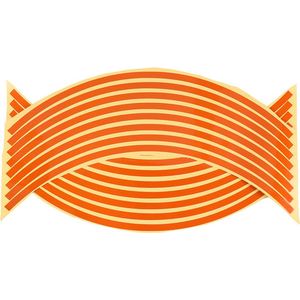 Reflecterende velg stickers - 16 Stuks - reflecterende tape - Oranje